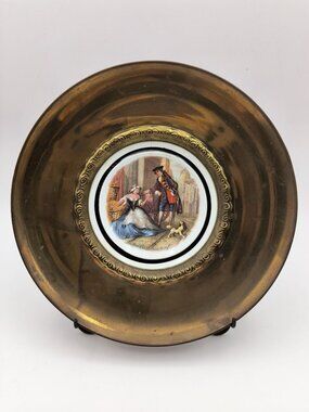 Vintage Regency Bone China Wall Plate Brass Frame Cries Of London Sweet Oranges